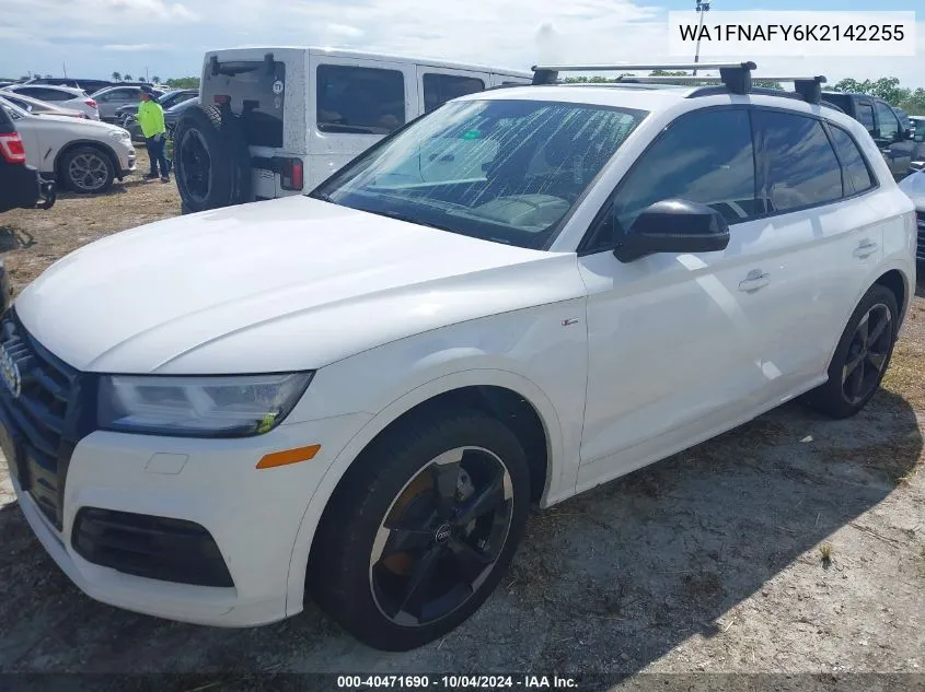 2019 Audi Q5 45 Premium VIN: WA1FNAFY6K2142255 Lot: 40471690