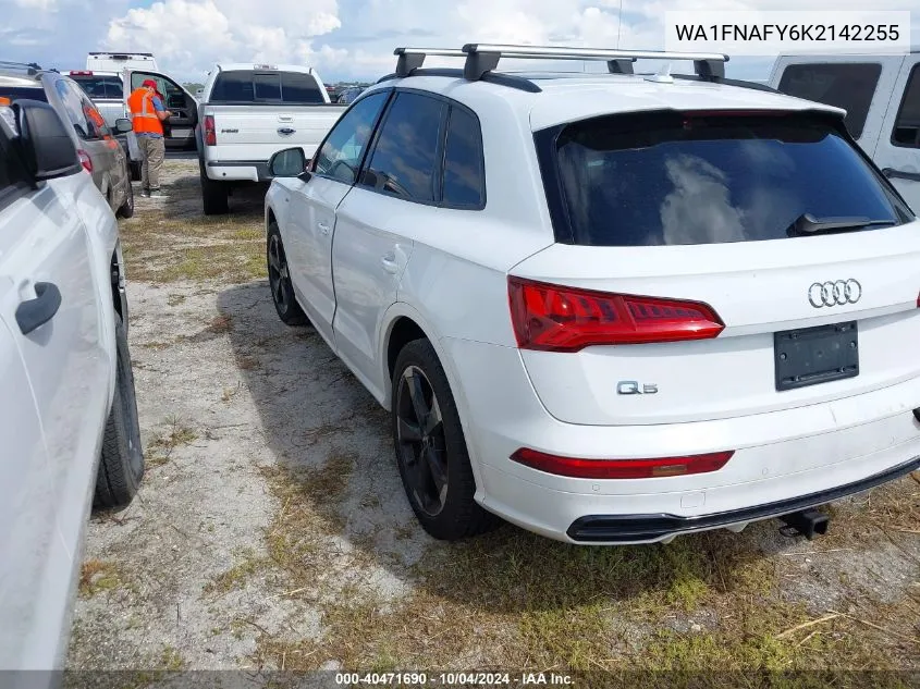 2019 Audi Q5 45 Premium VIN: WA1FNAFY6K2142255 Lot: 40471690