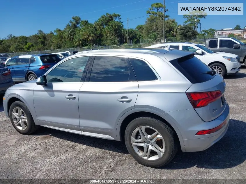 WA1ANAFY8K2074342 2019 Audi Q5 Premium