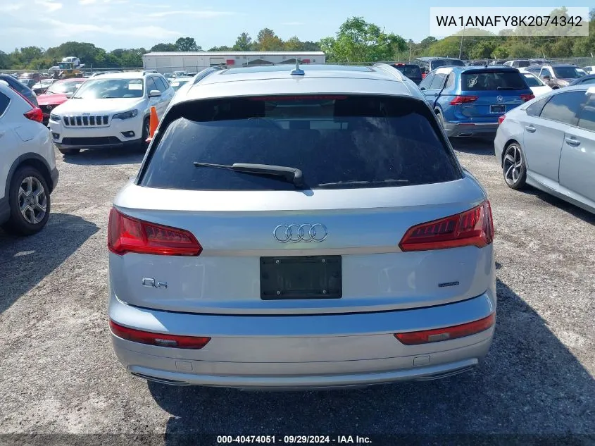 WA1ANAFY8K2074342 2019 Audi Q5 Premium