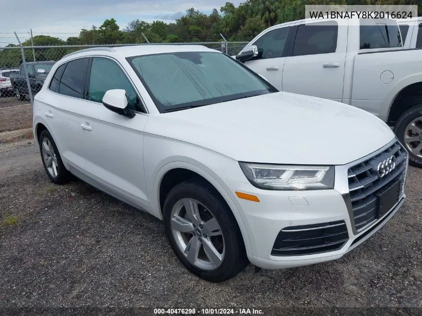 2019 Audi Q5 Premium Plus VIN: WA1BNAFY8K2016624 Lot: 40476298