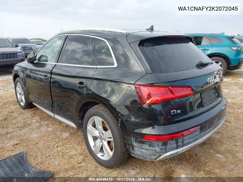 2019 Audi Q5 45 Premium VIN: WA1CNAFY2K2072045 Lot: 40549470