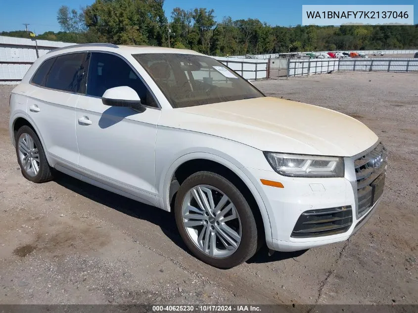 2019 Audi Q5 45 Premium VIN: WA1BNAFY7K2137046 Lot: 40625230