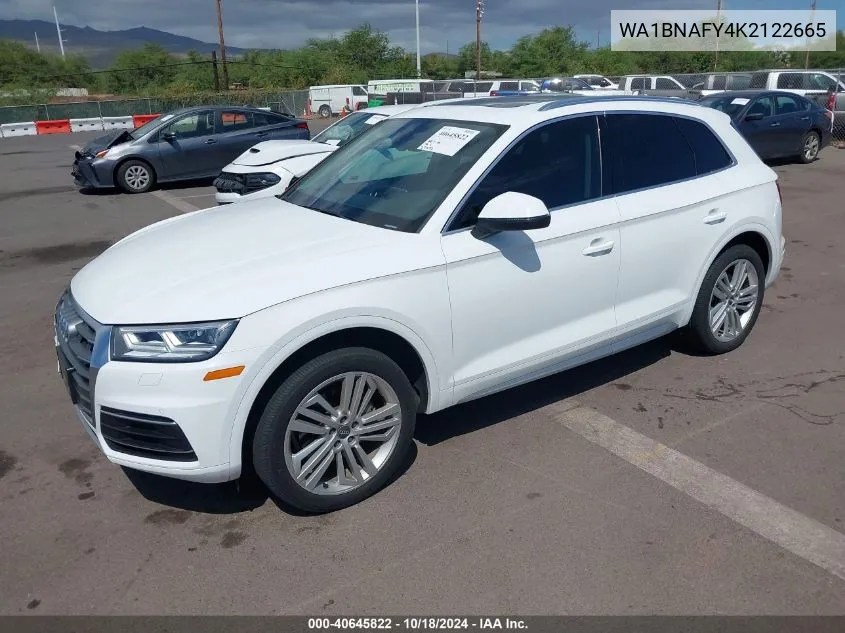 2019 Audi Q5 45 Premium VIN: WA1BNAFY4K2122665 Lot: 40645822