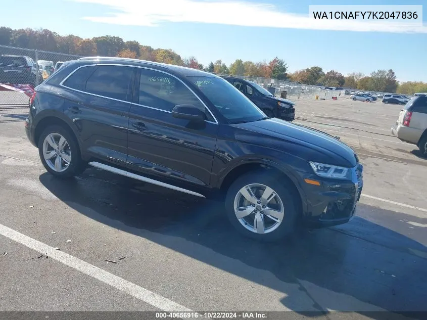 2019 Audi Q5 45 Premium VIN: WA1CNAFY7K2047836 Lot: 40656916