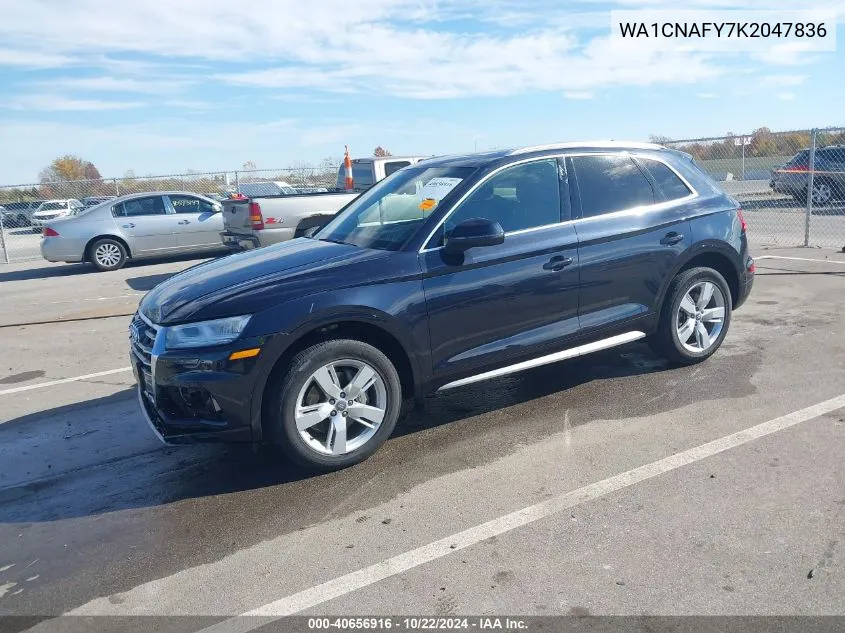 2019 Audi Q5 45 Premium VIN: WA1CNAFY7K2047836 Lot: 40656916