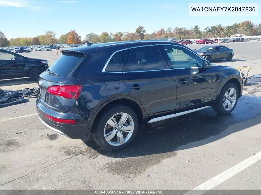 2019 Audi Q5 45 Premium VIN: WA1CNAFY7K2047836 Lot: 40656916