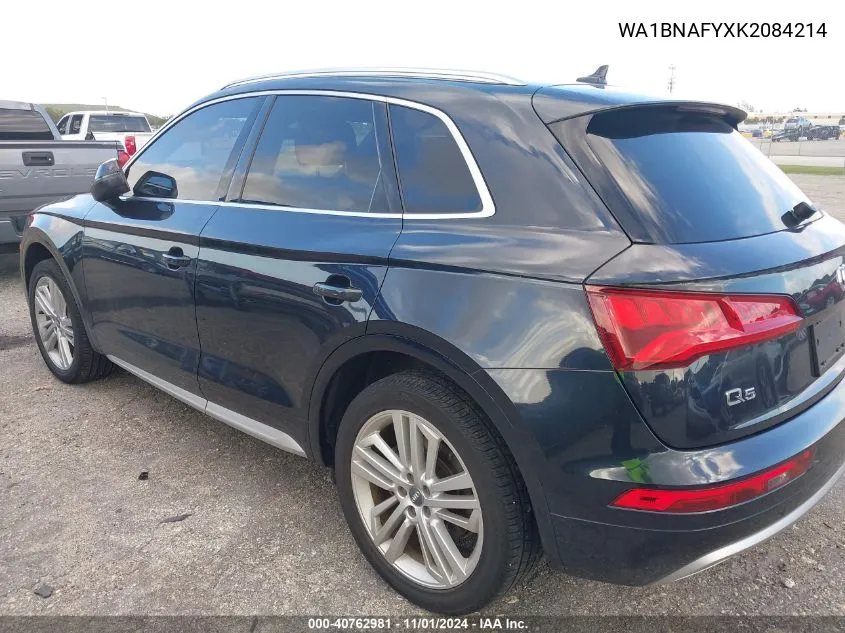 2019 Audi Q5 45 Premium VIN: WA1BNAFYXK2084214 Lot: 40762981