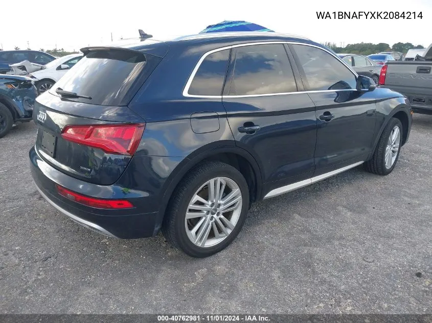 2019 Audi Q5 45 Premium VIN: WA1BNAFYXK2084214 Lot: 40762981