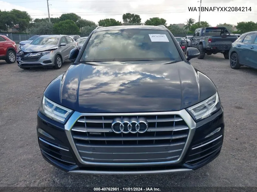 2019 Audi Q5 45 Premium VIN: WA1BNAFYXK2084214 Lot: 40762981