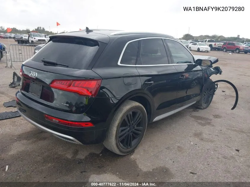 2019 Audi Q5 45 Premium VIN: WA1BNAFY9K2079280 Lot: 40777622