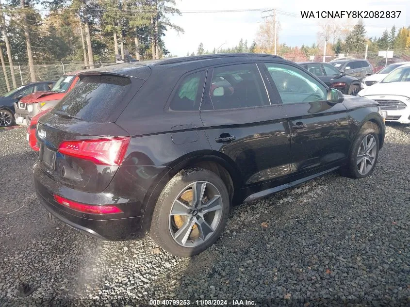 2019 Audi Q5 45 Premium VIN: WA1CNAFY8K2082837 Lot: 40799253