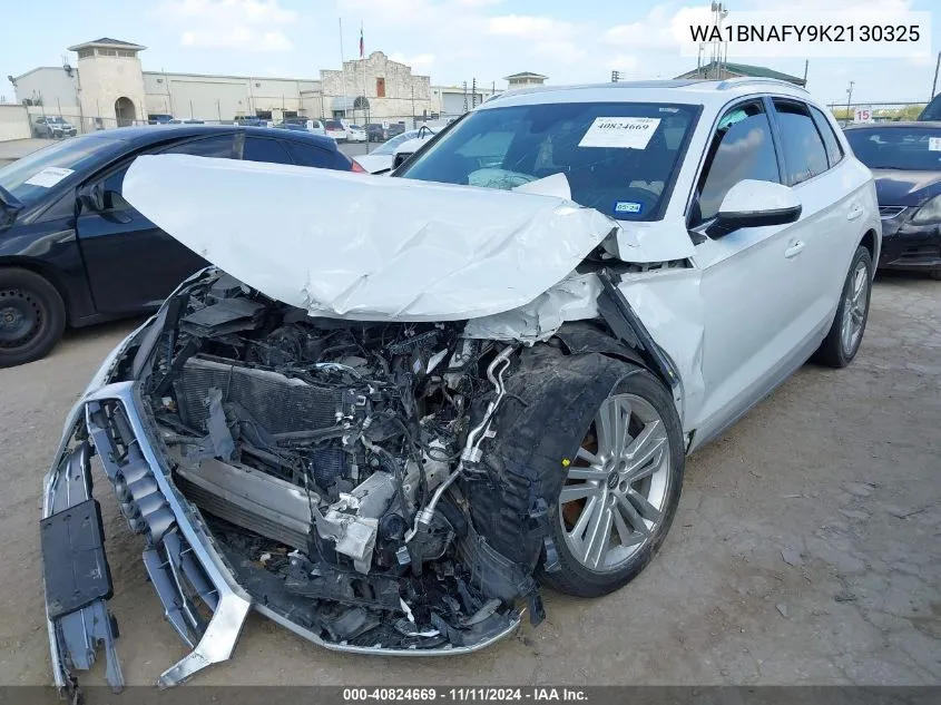 2019 Audi Q5 45 Premium VIN: WA1BNAFY9K2130325 Lot: 40824669