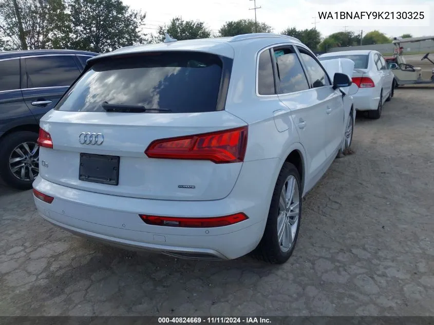 2019 Audi Q5 45 Premium VIN: WA1BNAFY9K2130325 Lot: 40824669