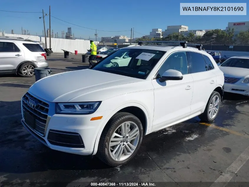 2019 Audi Q5 45 Premium VIN: WA1BNAFY8K2101690 Lot: 40847368