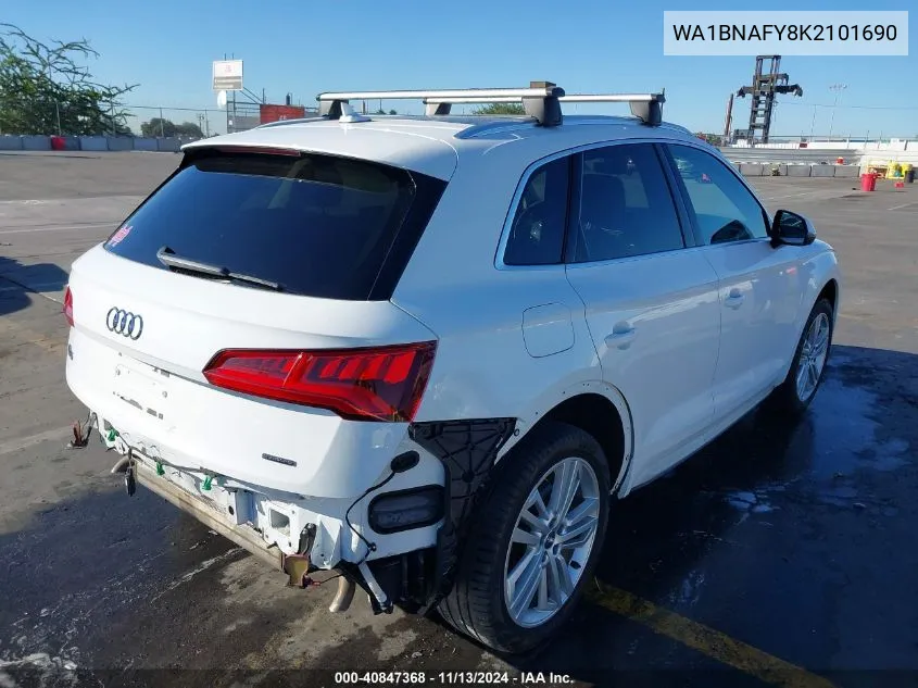 2019 Audi Q5 45 Premium VIN: WA1BNAFY8K2101690 Lot: 40847368