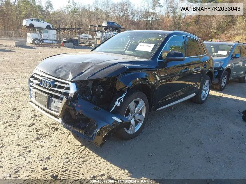 2019 Audi Q5 45 Premium VIN: WA1BNAFY7K2033043 Lot: 40877066