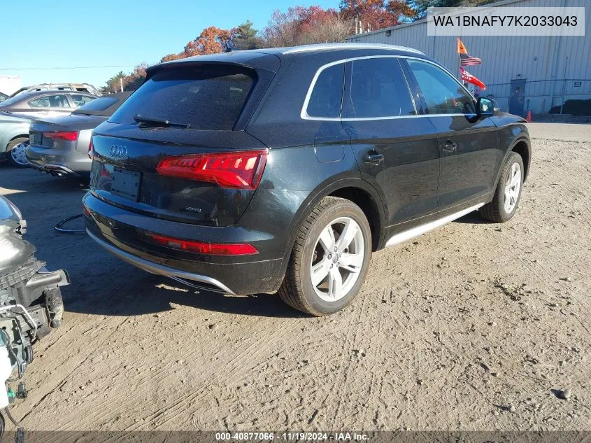 2019 Audi Q5 45 Premium VIN: WA1BNAFY7K2033043 Lot: 40877066