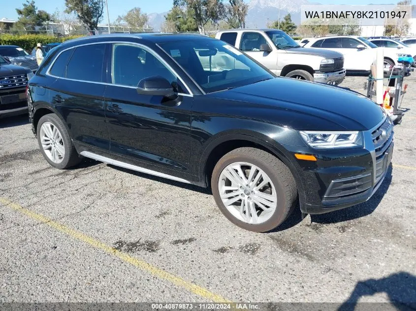 2019 Audi Q5 45 Premium VIN: WA1BNAFY8K2101947 Lot: 40879873