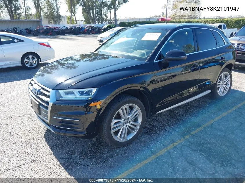 2019 Audi Q5 45 Premium VIN: WA1BNAFY8K2101947 Lot: 40879873