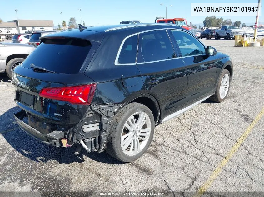 2019 Audi Q5 45 Premium VIN: WA1BNAFY8K2101947 Lot: 40879873