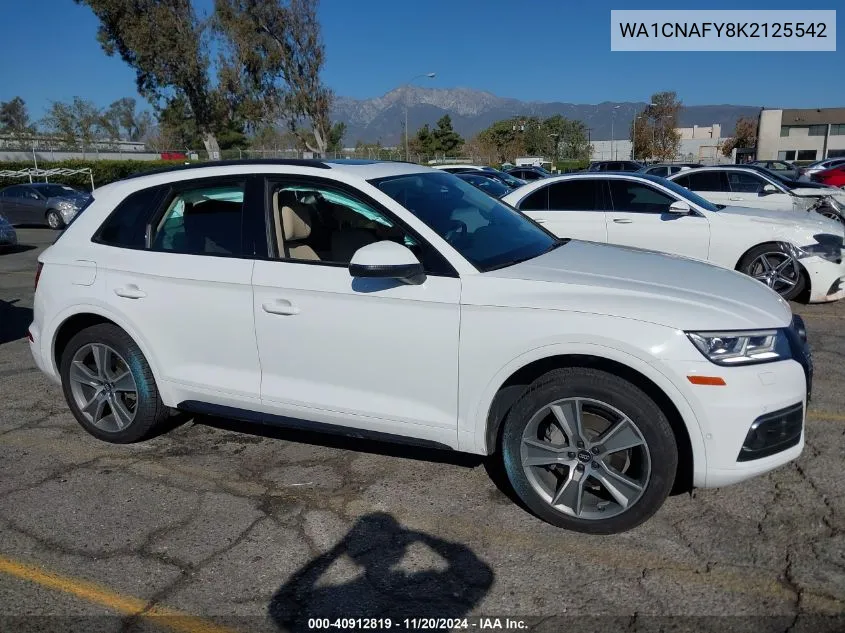 2019 Audi Q5 45 Premium VIN: WA1CNAFY8K2125542 Lot: 40912819