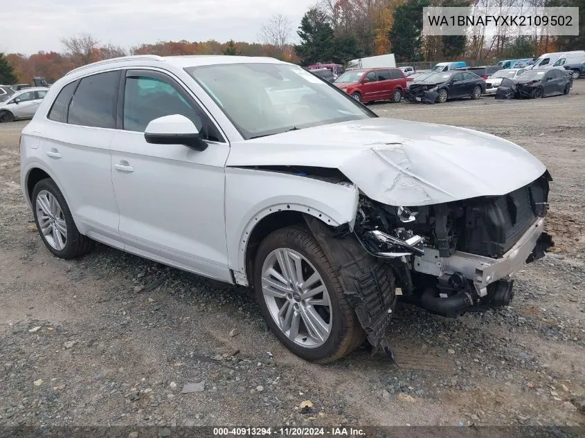 2019 Audi Q5 45 Premium VIN: WA1BNAFYXK2109502 Lot: 40913294