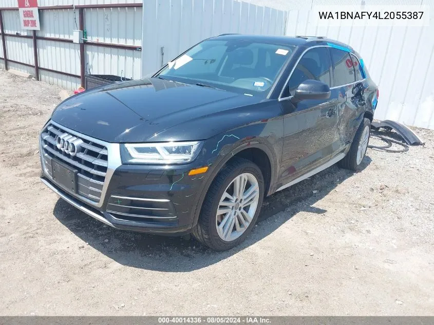 2020 Audi Q5 Premium Plus 45 Tfsi Quattro S Tronic VIN: WA1BNAFY4L2055387 Lot: 40014336