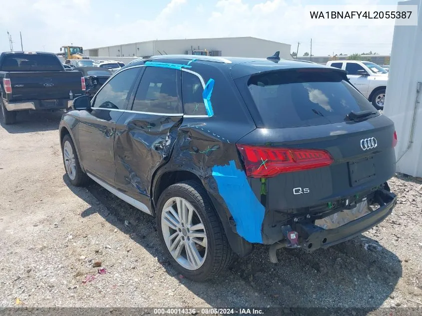 2020 Audi Q5 Premium Plus 45 Tfsi Quattro S Tronic VIN: WA1BNAFY4L2055387 Lot: 40014336