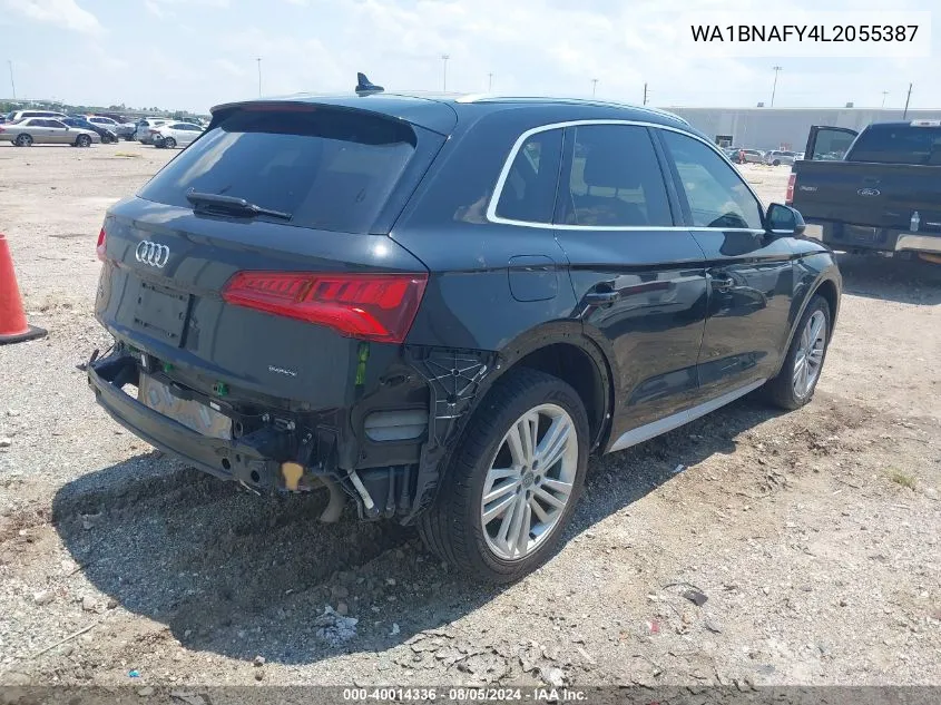 2020 Audi Q5 Premium Plus 45 Tfsi Quattro S Tronic VIN: WA1BNAFY4L2055387 Lot: 40014336