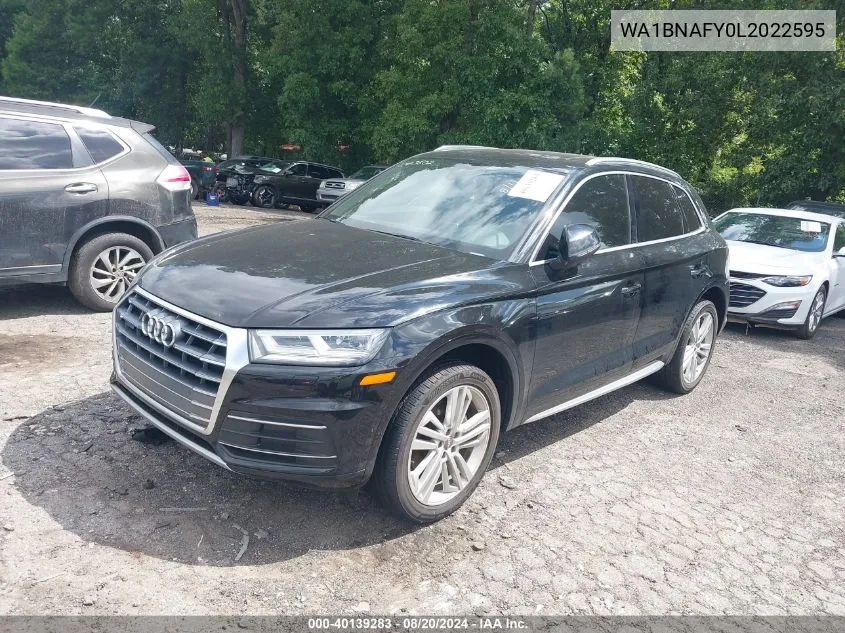 2020 Audi Q5 Premium Plus VIN: WA1BNAFY0L2022595 Lot: 40139283