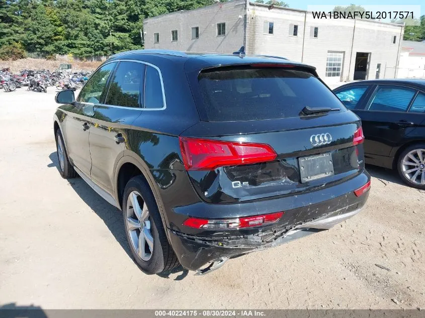 2020 Audi Q5 Premium Plus 45 Tfsi Quattro S Tronic VIN: WA1BNAFY5L2017571 Lot: 40224175