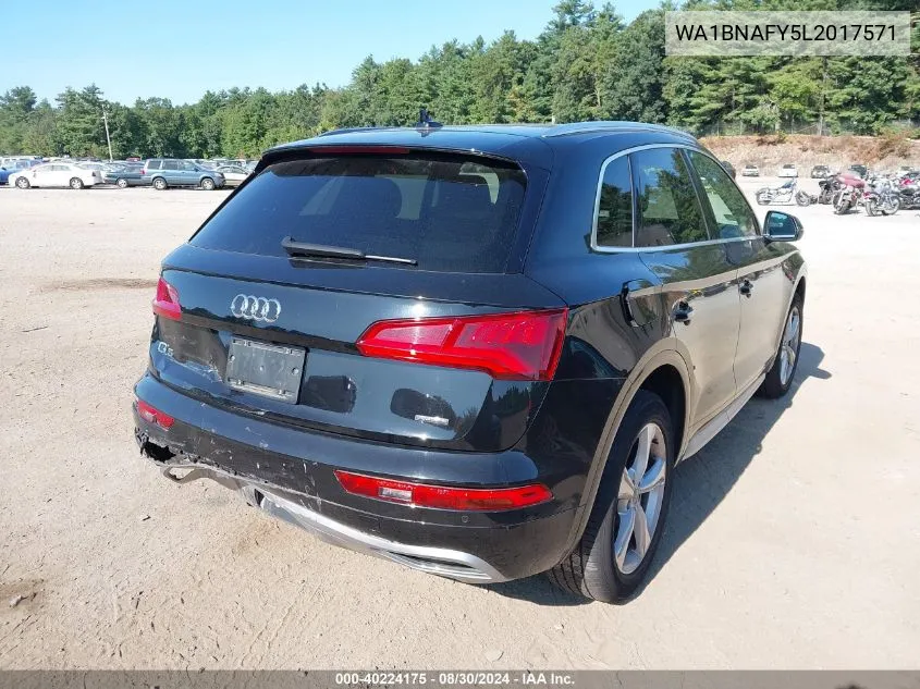 2020 Audi Q5 Premium Plus 45 Tfsi Quattro S Tronic VIN: WA1BNAFY5L2017571 Lot: 40224175