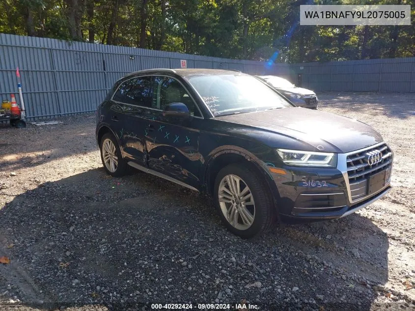 2020 Audi Q5 Premium Plus 45 Tfsi Quattro S Tronic VIN: WA1BNAFY9L2075005 Lot: 40292424