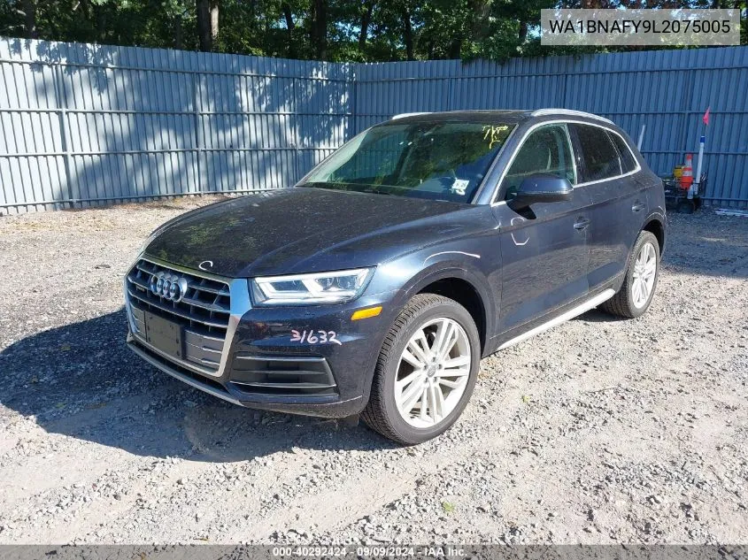 2020 Audi Q5 Premium Plus 45 Tfsi Quattro S Tronic VIN: WA1BNAFY9L2075005 Lot: 40292424