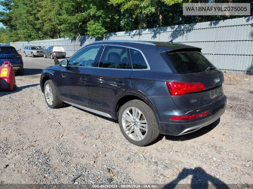 2020 Audi Q5 Premium Plus 45 Tfsi Quattro S Tronic VIN: WA1BNAFY9L2075005 Lot: 40292424