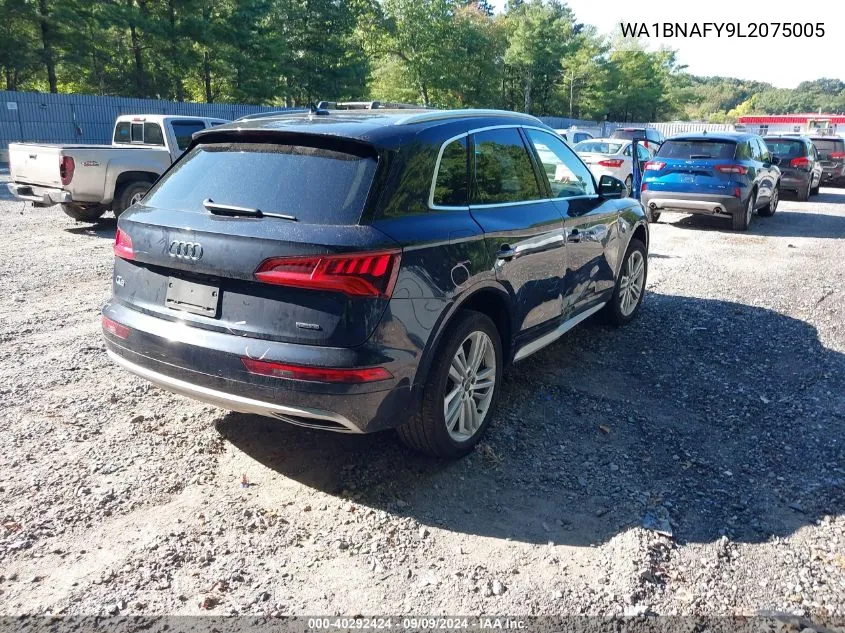 2020 Audi Q5 Premium Plus 45 Tfsi Quattro S Tronic VIN: WA1BNAFY9L2075005 Lot: 40292424