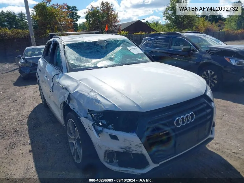 2020 Audi Q5 Premium Plus 45 Tfsi Quattro S Tronic VIN: WA1BNAFY4L2092732 Lot: 40296989