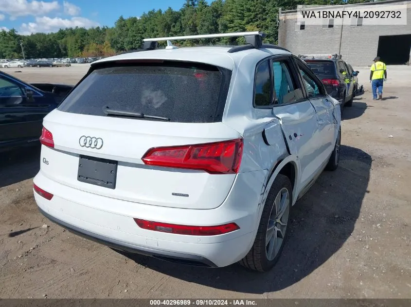 2020 Audi Q5 Premium Plus 45 Tfsi Quattro S Tronic VIN: WA1BNAFY4L2092732 Lot: 40296989