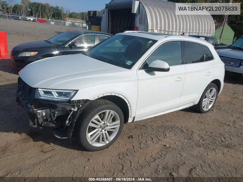 2020 Audi Q5 Premium Plus 45 Tfsi Quattro S Tronic VIN: WA1BNAFY2L2075833 Lot: 40368407