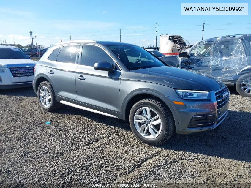 2020 Audi Q5 Premium 45 Tfsi Quattro S Tronic VIN: WA1ANAFY5L2009921 Lot: 40381717