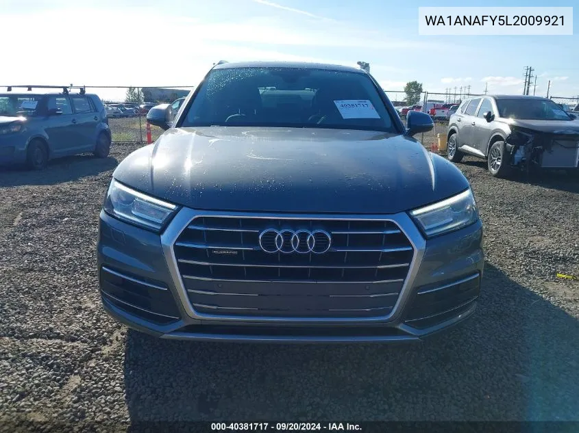 2020 Audi Q5 Premium 45 Tfsi Quattro S Tronic VIN: WA1ANAFY5L2009921 Lot: 40381717