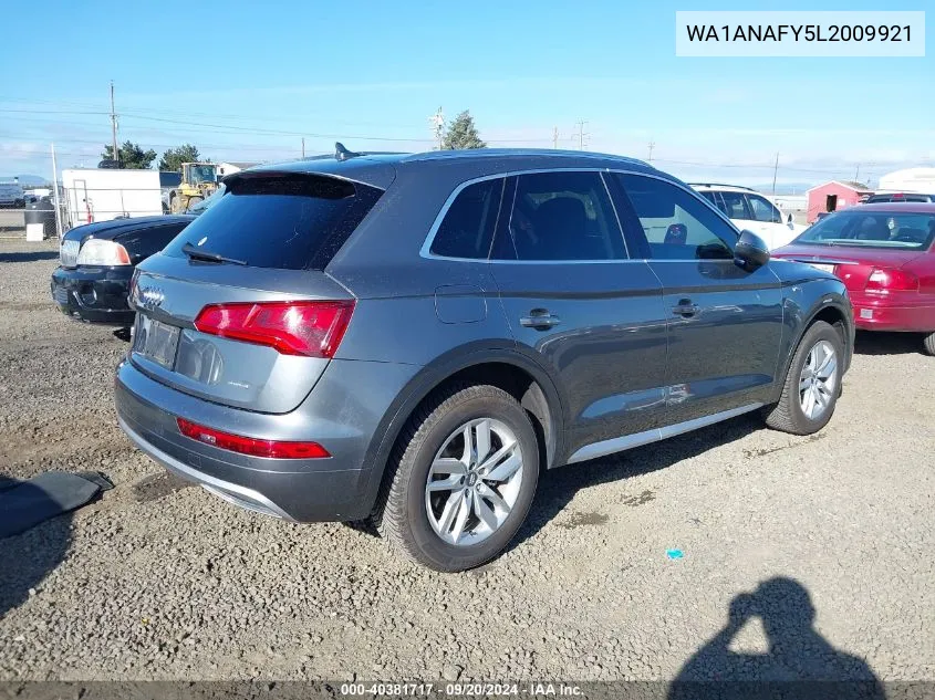 2020 Audi Q5 Premium 45 Tfsi Quattro S Tronic VIN: WA1ANAFY5L2009921 Lot: 40381717