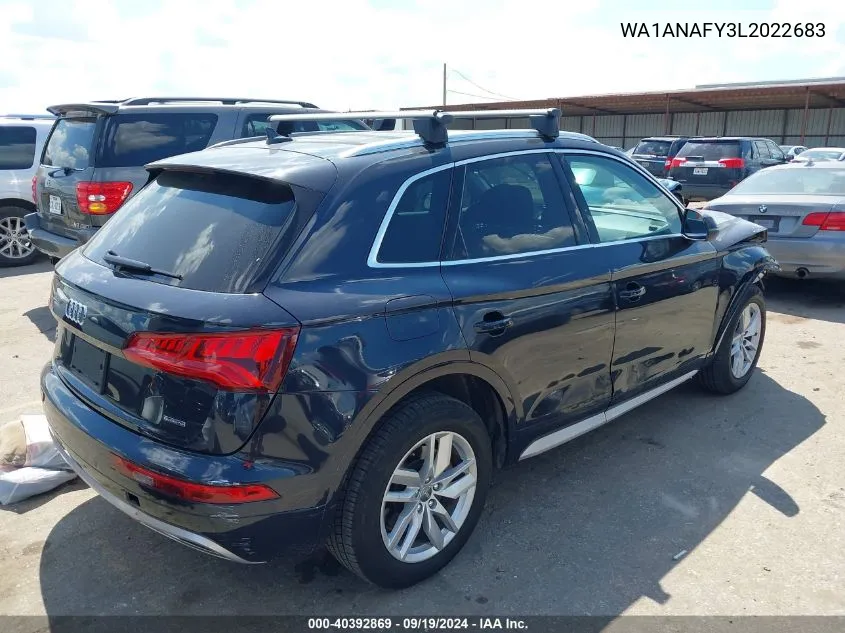 2020 Audi Q5 Premium 45 Tfsi Quattro S Tronic/Titanium Premium 45 Tfsi Quattro S Tronic VIN: WA1ANAFY3L2022683 Lot: 40392869