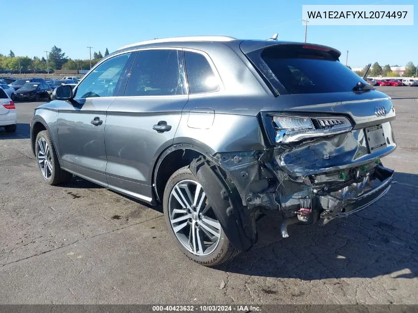 2020 Audi Q5 Premium Plus 55 Tfsi E Quattro S Tronic VIN: WA1E2AFYXL2074497 Lot: 40423632