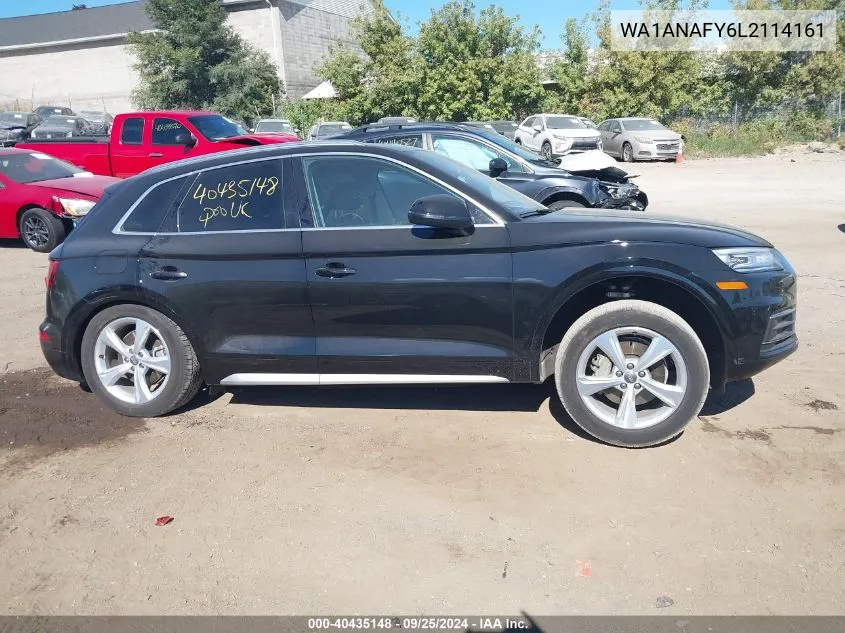 2020 Audi Q5 Premium 45 Tfsi Quattro S Tronic VIN: WA1ANAFY6L2114161 Lot: 40435148