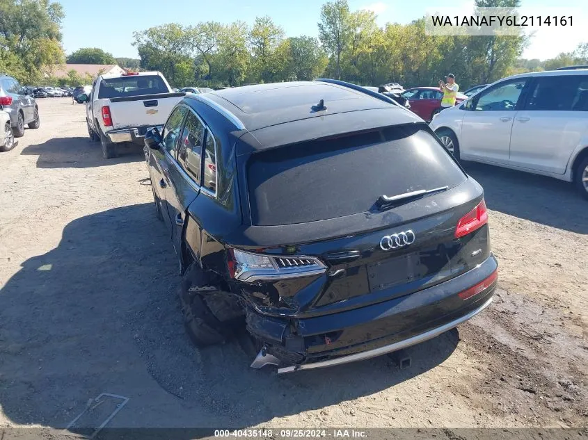 2020 Audi Q5 Premium 45 Tfsi Quattro S Tronic VIN: WA1ANAFY6L2114161 Lot: 40435148