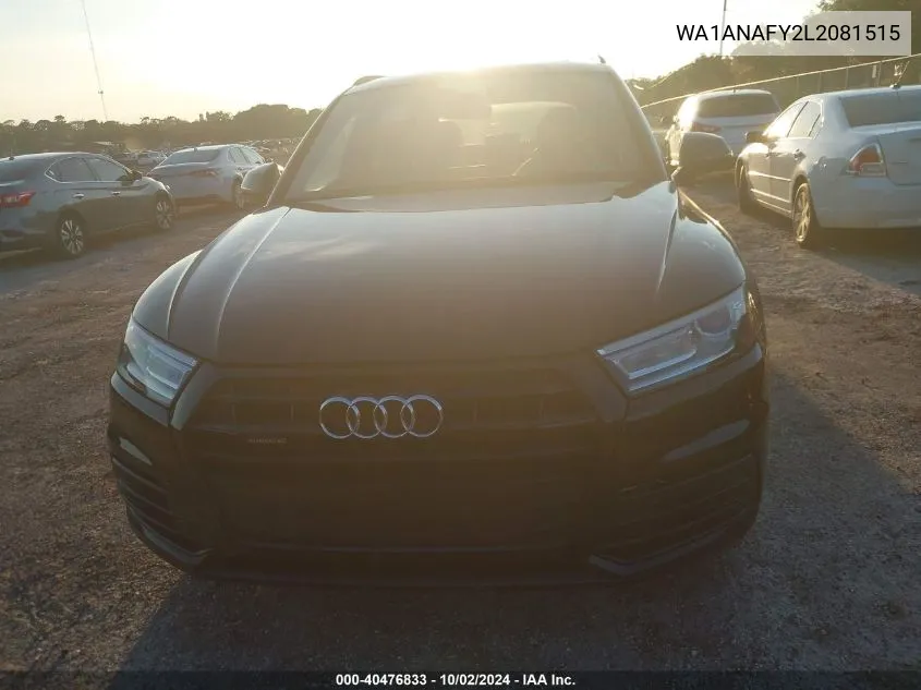 2020 Audi Q5 Premium 45 Tfsi Quattro S Tronic VIN: WA1ANAFY2L2081515 Lot: 40476833