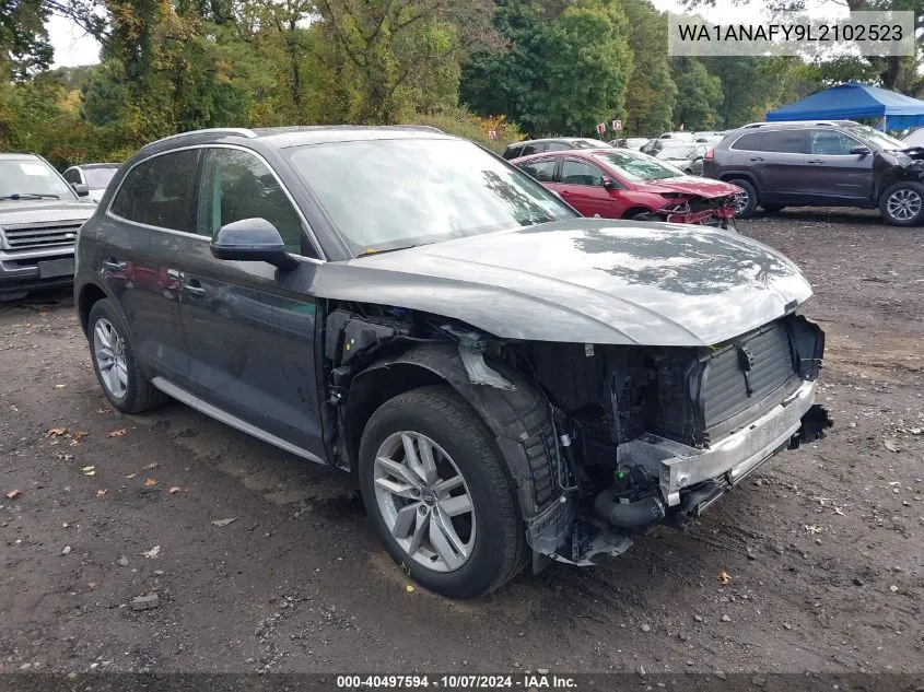 2020 Audi Q5 Premium 45 Tfsi Quattro S Tronic VIN: WA1ANAFY9L2102523 Lot: 40497594