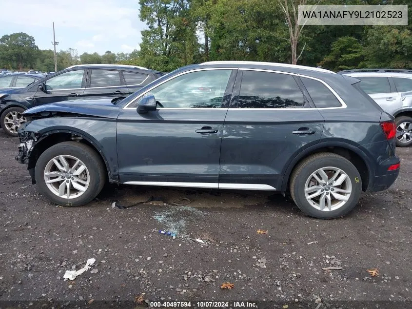 2020 Audi Q5 Premium 45 Tfsi Quattro S Tronic VIN: WA1ANAFY9L2102523 Lot: 40497594